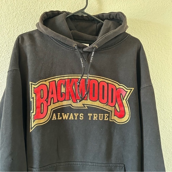 PRO CALI Men’s BACKWOODS Hoodie Sweater 2XL Black Pull Over Casual Street - Picture 3 of 14